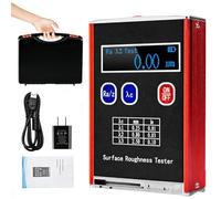 Surface Roughness Tester, High-Precision Digital Profilometer, 0.01μm Accuracy, Measures Ra, Rz, Rq, Rt with Data Storage & Output, Includes Carrying Box