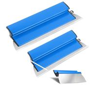 Surface Spatula Set, 25 cm + 40 cm Surface Spatula, 2-Piece Set, Spatula Tool with Ergonomic Handle, Flexible Skimming Blades, Wall Tools for Plasterboard Plastering Tools (Blue)