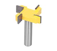 Surfacing Router Bit 4 Flute Tipped Slab Flattening CNC Woodworking Milling Cutter with Anti Rebound Design and PTFE Coating for Wood MDF Plywood Acrylic (1/2" handle)