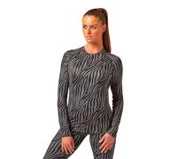 Surfanic Cozy Limited Edition CarbonDri Crew Neck Base Layer Top (UK, Numeric, 12, Regular, Regular, Black Zebra)