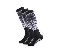 Surfanic Pro Tech 3pk Fairisle Socks (UK, Numeric, 4, 7, Regular, Regular, Black)
