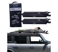 Surfboard Car Roof Rack Padded System (Holds Up to 3 Boards) with Silicone Buckle Covers