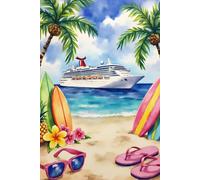 Surfboard Cruise Journal: 7-Day Cruise Vacation Planner with Pre-Cruise Travel Pages, Daily Log & Memory Book