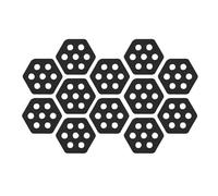 Surfboard Grip Pad, Hexagon Traction Mat, Anti Slip Deck with Sturdy Texture, Secure Adhesive Backing, Sports Equipment for Sea Fitness, Beach Skateboard, Summer, 4.72x5.31 Inches