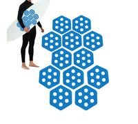 Surfboard Grip Pad, Hexagon Traction Mat, Anti Slip Deck with Sturdy Texture, Secure Adhesive Backing, Sports Equipment for Sea Fitness, Beach Skateboard, Summer, 4.72x5.31 Inches