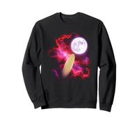 Surfboard howling at the moon pink purple surfing Sweatshirt