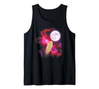 Surfboard Howling at The Moon Pink Purple Surfing Tank Top