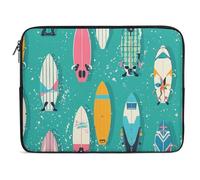 Surfboard Ing Laptop Sleeve Case 12inch Shockproof Slim Computer Bag 10-17 Inch Traveling Carrying Laptop Briefcase for Women Men Waterproof Compatible with MacBook Air, Hp, Dell, Lenovo