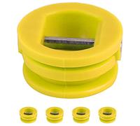 Surfboard Leash Plug, 5PCS Surfing Leash Plugs Round Cup Surfboard Rope Kayak Accessories Equipment Water Sports Replacement Parts (Yellow)