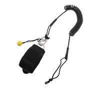 Surfboard Leg Rope 9ft Tpu Quick Release Leash for Sup Boards | Coiled Ankle Strap, Shock Absorbing Line, Adjustable Length Visualisation, Black Finish, Ages