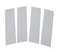 Surfboard NonSlip Mat 4PCS with Ribbed Front and Backing for Secure Grip on Surfboards Fish Boards Skateboards Longboards Kayaks (White)