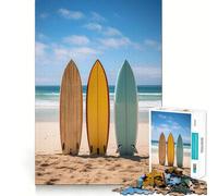 Surfboard Paradise 1000 Piece Jigsaw Puzzles for Adults Jigsaw Mental Toy Soothing Fun Premium Cut Birthday Gift (38x52cm)