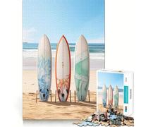 Surfboard Paradise 1000 Pieces Puzzles for Teenagers Brain Tease Toy Home Activity Premium Cut Santa Wish Item (38x52cm)