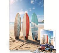 Surfboard Paradise Jigsaw Puzzles for Teenagers 1000 Piece Raise Memory Leisure Time Clean Edge Lovely Present (38x52cm)