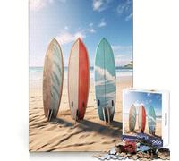 Surfboard Paradise Jigsaw Puzzles for Teenagers 1000 Piece Raise Memory Leisure Time Clean Edge Lovely Present (38x26cm)