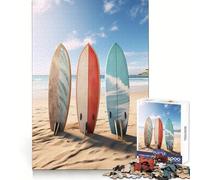 Surfboard Paradise Teenagers Puzzles 1000 Piece Jigsaws Boost Recall Relax Time Accurate Edge Amazing Present (50x75cm)
