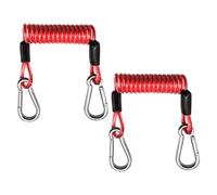 Surfboard Rope | Elastic Cord with Carabiner - 2 Pack Anti-Lost Kayak Rope | for Fishing, Camping, Outdoors, Boating, Marine and River