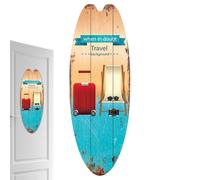 Surfboard Signs Wall Decor Hawaiian Summer Theme Wall Mounting Hook | Beach Theme Decorations for Pool Area, Surf Room, Bar Decoration, Home Decoration, Bathroom, Beach House, Living Room