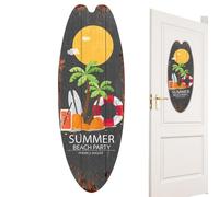 Surfboard Signs Wall Decor Retro Pattern Sea Theme Summer Theme | Surfboard Art Wall Decor for Pool Area, Surf Room, Bar Decoration, Home Decoration, Bathroom, Beach House, Living Room