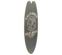 Surfboard Wall Decor Wooden Sign for Beach House and Doors | Rustic Wood Finish, Lightweight Hanging Design, Surf Birthday Party Accent, Tropical Coastal Vibe