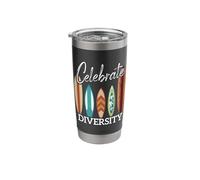 Surfboards Celebrate Diversity Inclusion LGBT Pride Surfer Stainless Steel Insulated Tumbler
