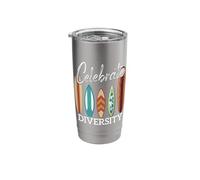 Surfboards Celebrate Diversity Inclusion LGBT Pride Surfer Stainless Steel Insulated Tumbler