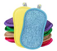 Surfela 6 Piece Washing Up Sponge, Microfibre Durable Cleaning Sponge, 15×9×2cm Reusable Double Sided Kitchen Sponge, Washing Up Cleaner Pads for Cutlery, Kitchen, Bathroom, Glass
