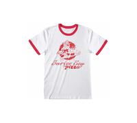 Surfer Boy Pizza T-Shirt Stranger Things White XL