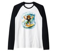 Surfer Boy Yew! Raglan Baseball Tee