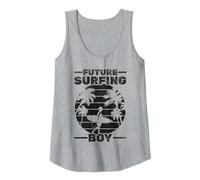 Surfer Boys Wave Surfer Newborn Baby Future Surfing Boy Tank Top, Women, Heather Grey, Medium