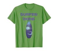 Surfer Dude, Surfer, Boys Surfing T-Shirt, Men, Grass Green, X-Large