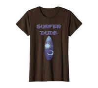 Surfer Dude, Surfer, Boys Surfing T-Shirt, Women, Brown, Large
