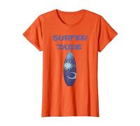 Surfer Dude, Surfer, Boys Surfing T-Shirt, Women, Orange, 3X-Large