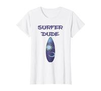Surfer Dude, Surfer, Boys Surfing T-Shirt, Women, White, Large