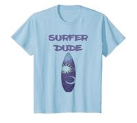 Surfer Dude, Surfer, Boys Surfing T-Shirt, Youth, Baby Blue, X-Small