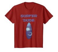 Surfer Dude, Surfer, Boys Surfing T-Shirt, Youth, Cranberry Red, 2T