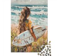 Surfer Girl by The Sea, Classic Jigsaw Puzzle, 1000 Pieces, 52x38cm/1000pcs