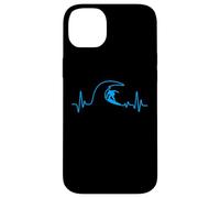 Surfer Heartbeat Surfing Heart Pulse Surf Board Big Wave Fun Case for iPhone 14 Plus