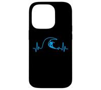Surfer Heartbeat Surfing Heart Pulse Surf Board Big Wave Fun Case for iPhone 14 Pro