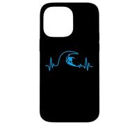 Surfer Heartbeat Surfing Heart Pulse Surf Board Big Wave Fun Case for iPhone 14 Pro Max