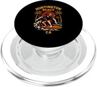Surfer Huntington Beach CA Retro Mens Surfs Up PopSockets PopGrip for MagSafe