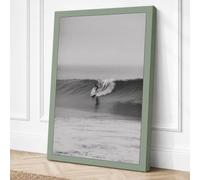 Surfer in Motion Coastal Canvas Wall Art Print 30x20 Inch (76 x 51 cm)