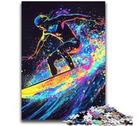 Surfer Jigsaw Puzzles 1000 Pieces for Adults Teens,Challenging Game Gifts for Is Ideal As A Gift for The Whole Family (38x52cm)