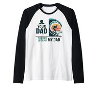 Surfer Legend My Dad Fun Dads Who Surf Raglan Baseball Tee