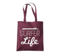 Surfer Life Waves Surf Ocean Tote Shopping Bag 10 Litres Capacity 42 x 38cm