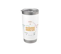 Surfer Paddle Catch Wave Ride Balance Surfing Ocean Mindset Stainless Steel Insulated Tumbler