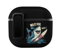 Surfer Shark Surfering Slim Compatible with Airpods 4 Case Protective Hard Cover Skin