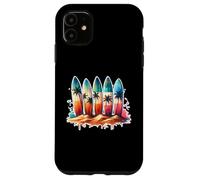 Surfer Surfboard Beach Summer Retro Hawaiian Ocean Tropics Case for iPhone 11