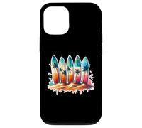 Surfer Surfboard Beach Summer Retro Hawaiian Ocean Tropics Case for iPhone 12/12 Pro
