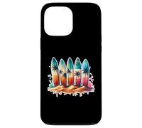 Surfer Surfboard Beach Summer Retro Hawaiian Ocean Tropics Case for iPhone 13 Pro Max